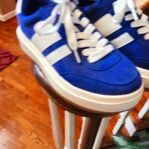 Madden Girl Blue and White Sneakers